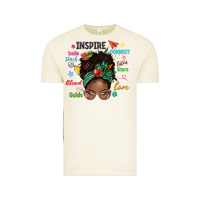 Vintage Arctic afro messy bun teach inspire love teacher blessed Vintage Tee - NancyCooperArtShop