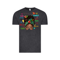 Vintage Black afro messy bun teach inspire love teacher blessed Vintage Tee - NancyCooperArtShop