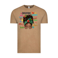 Vintage Coffee afro messy bun teach inspire love teacher blessed Vintage Tee - NancyCooperArtShop
