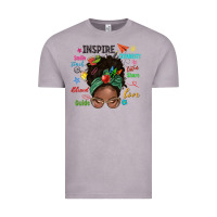 Vintage Zinc afro messy bun teach inspire love teacher blessed Vintage Tee - NancyCooperArtShop