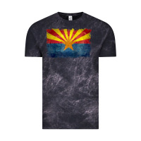 Cloud Black arizona flag in grungy style raglan baseball tee Vintage Tee - linhVisuals