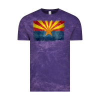 Cloud Purple arizona flag in grungy style raglan baseball tee Vintage Tee - linhVisuals