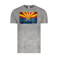 Cloud Rock arizona flag in grungy style raglan baseball tee Vintage Tee - linhVisuals