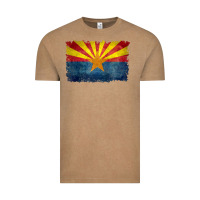 Vintage Coffee arizona flag in grungy style raglan baseball tee Vintage Tee - linhVisuals