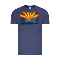Vintage Denim arizona flag in grungy style raglan baseball tee Vintage Tee - linhVisuals