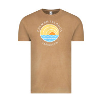 Vintage Camel cayman islands retro colorful ocean sunset palm tree novelty Vintage Tee - linhVisuals