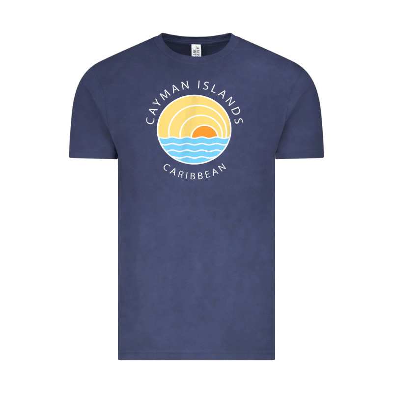 Cayman Islands Retro Colorful Ocean Sunset Palm Tree Novelty Vintage Tee by linhVisuals | Teevron
