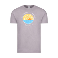 Vintage Zinc cayman islands retro colorful ocean sunset palm tree novelty Vintage Tee - linhVisuals