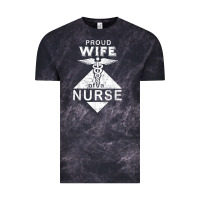 Cloud Black my husband is a nurse im a proud wife of a nurse Vintage Tee - linhVisuals