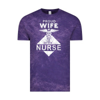 Cloud Purple my husband is a nurse im a proud wife of a nurse Vintage Tee - linhVisuals