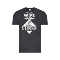 Vintage Black my husband is a nurse im a proud wife of a nurse Vintage Tee - linhVisuals