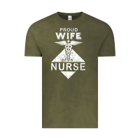 Vintage Olive my husband is a nurse im a proud wife of a nurse Vintage Tee - linhVisuals