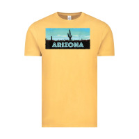 Vintage Mustard arizona shirt   saguaro cactus desert landscape t shirt Vintage Tee - linhVisuals