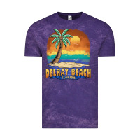 Cloud Purple delray beach florida  vintage distressed souvenir long sleeve t shirt Vintage Tee - linhVisuals