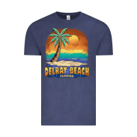 Vintage Denim delray beach florida  vintage distressed souvenir long sleeve t shirt Vintage Tee - linhVisuals