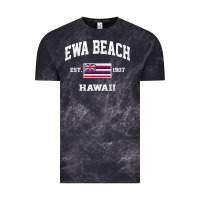 Cloud Black ewa beach hawaii hi vintage state athletic style t shirt Vintage Tee - linhVisuals