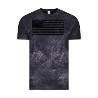 Cloud Black black american flag distressed effect minimalist premium Vintage Tee - linhVisuals