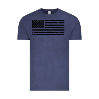 Vintage Denim black american flag distressed effect minimalist premium Vintage Tee - linhVisuals