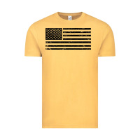 Vintage Mustard black american flag distressed effect minimalist premium Vintage Tee - linhVisuals