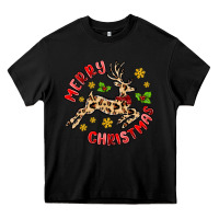 Merry Christmas Deer Heavy Core Tee | Teevron