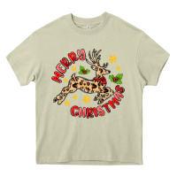 Mossy merry christmas deer Heavy Core Tee - MaliasSmallBusiness