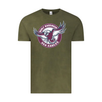 Vintage Olive manly warringah sea eagles Vintage Tee - linhVisuals