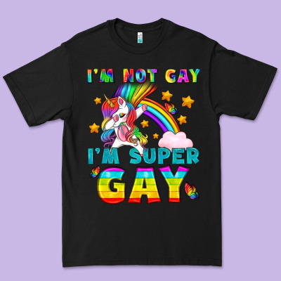 Lgbtq I'm Not Gay I'm Super Gay Premium Tee Designed By Bundleandbundleshop