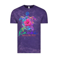 Cloud Purple kauai hawaii vacation 2022 sea turtle flower tropical t shirt Vintage Tee - linhVisuals