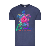 Vintage Denim kauai hawaii vacation 2022 sea turtle flower tropical t shirt Vintage Tee - linhVisuals