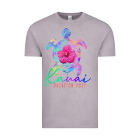 Vintage Zinc kauai hawaii vacation 2022 sea turtle flower tropical t shirt Vintage Tee - linhVisuals