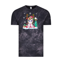 Cloud Black cute unicorn christmas shirt kid girls women deer santa xmas 1 Vintage Tee - linhVisuals