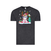 Vintage Black cute unicorn christmas shirt kid girls women deer santa xmas 1 Vintage Tee - linhVisuals