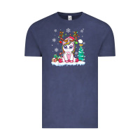 Vintage Denim cute unicorn christmas shirt kid girls women deer santa xmas 1 Vintage Tee - linhVisuals