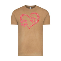 Vintage Camel funny valentine day gift t  shirt paw print heart dog cat owner lover Vintage Tee - linhVisuals