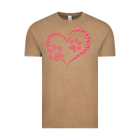 Vintage Coffee funny valentine day gift t  shirt paw print heart dog cat owner lover Vintage Tee - linhVisuals