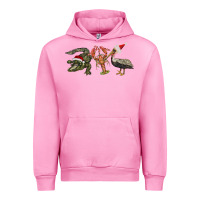 Fuchsia Pink Christmas alligator pelican crawfish Urban Hoodie - BarkalooDesign