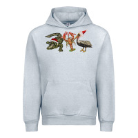 Heather Grey Christmas alligator pelican crawfish Urban Hoodie - BarkalooDesign