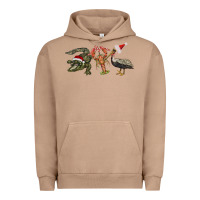 Pigment Burro Christmas alligator pelican crawfish Urban Hoodie - BarkalooDesign