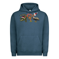 Pigment Midnight Navy Christmas alligator pelican crawfish Urban Hoodie - BarkalooDesign