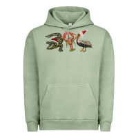 Pigment Oil Green Christmas alligator pelican crawfish Urban Hoodie - BarkalooDesign