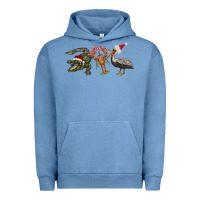 Pigment Pebble Blue Christmas alligator pelican crawfish Urban Hoodie - BarkalooDesign