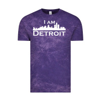 Cloud Purple I Am Detroit Vintage Tee - linhVisuals