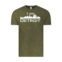 Vintage Olive I Am Detroit Vintage Tee - linhVisuals