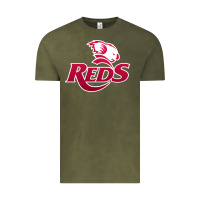 Vintage Olive queensland reds rugby Vintage Tee - linhVisuals