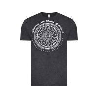 Vintage Black BBS Wheel Vintage Tee - linhVisuals