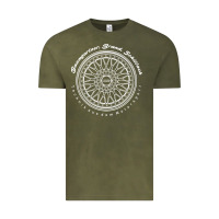 Vintage Olive BBS Wheel Vintage Tee - linhVisuals