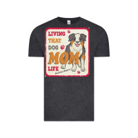 Vintage Black australian shepherd mom t  shirt living that dog mom life australian s Vintage Tee - linhVisuals