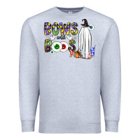 Heather Grey Bows and Boos Y'all Premium Sweatshirt - CowhideDigitalArt