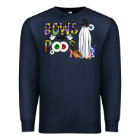 Navy Bows and Boos Y'all Premium Sweatshirt - CowhideDigitalArt
