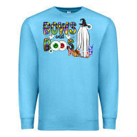 Ocean Blue Bows and Boos Y'all Premium Sweatshirt - CowhideDigitalArt